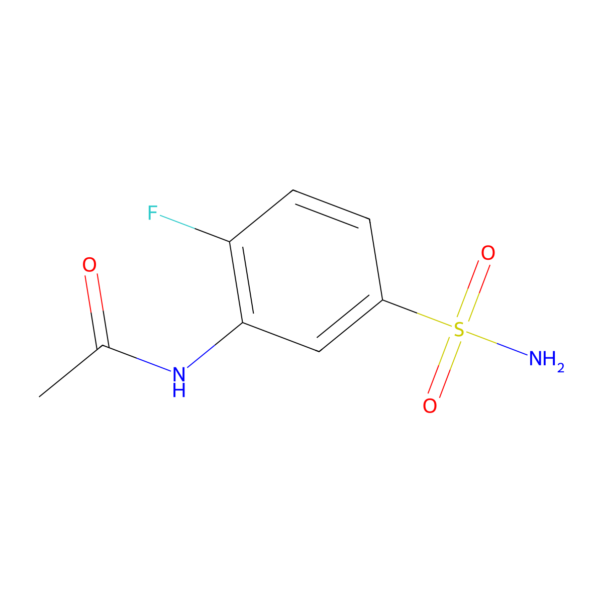 N-(2-fluoro-5-sulfamoylphenyl)acetamide molecular structure, CAS 1308184-49-7