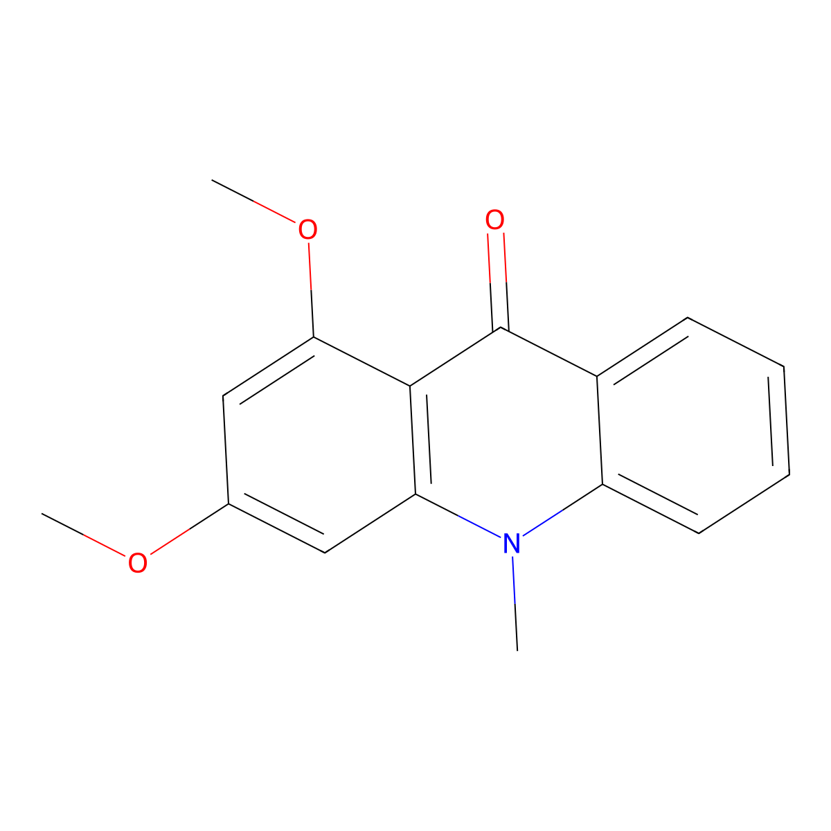 1,3-Dimethoxy-10-methyl-9(10H)-acridinone molecular structure, CAS 13082-10-5