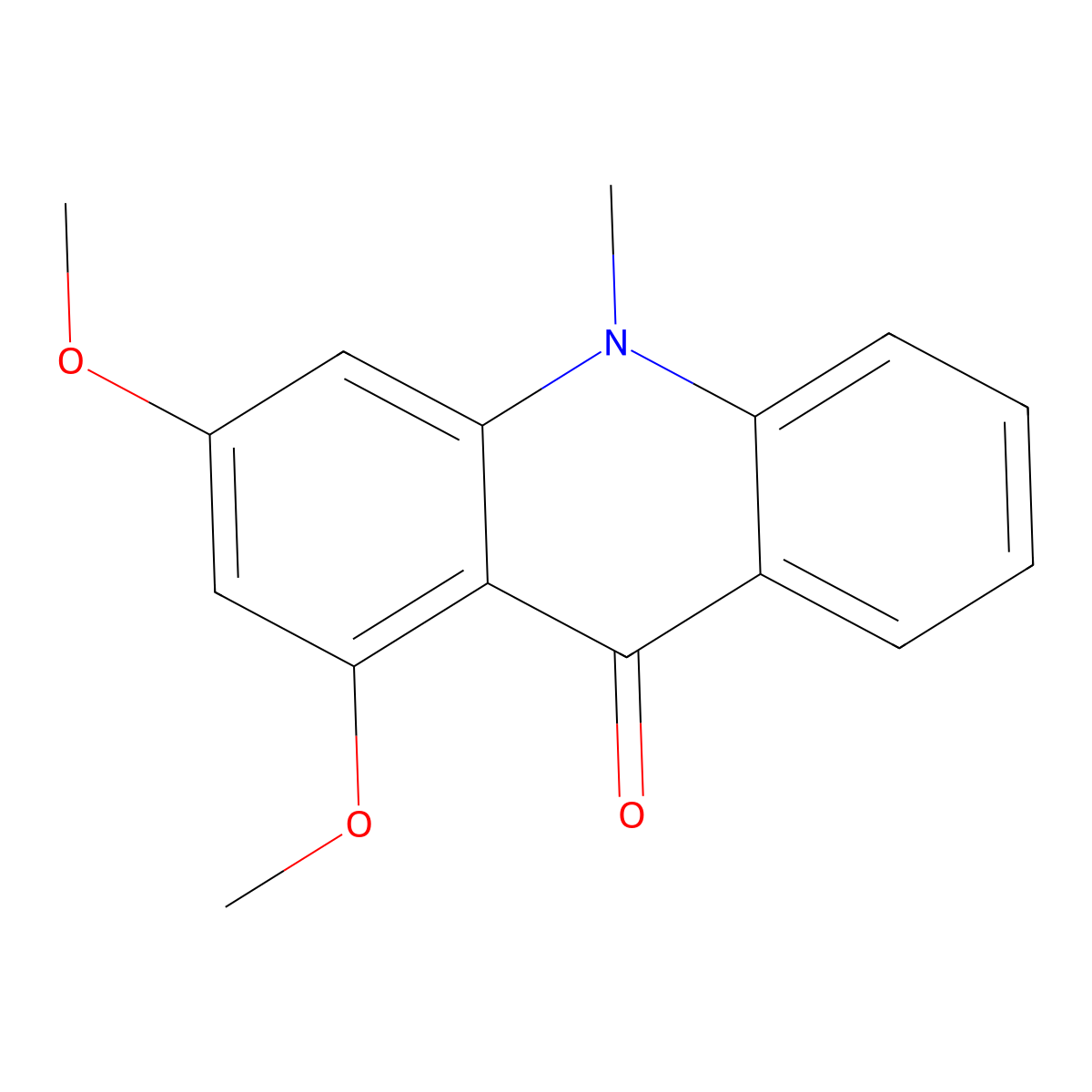 1,3-Dimethoxy-10-methyl-9(10H)-acridinone molecular structure, CAS 13082-10-5