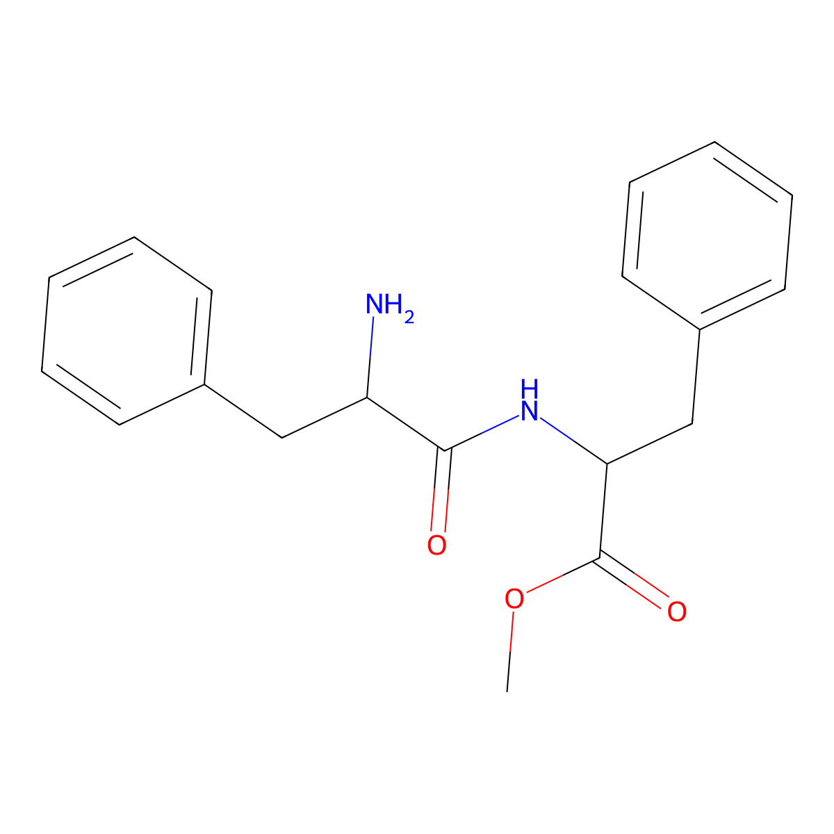 Phenylalanylphenylalanine methyl ester molecular structure, CAS 13082-29-6
