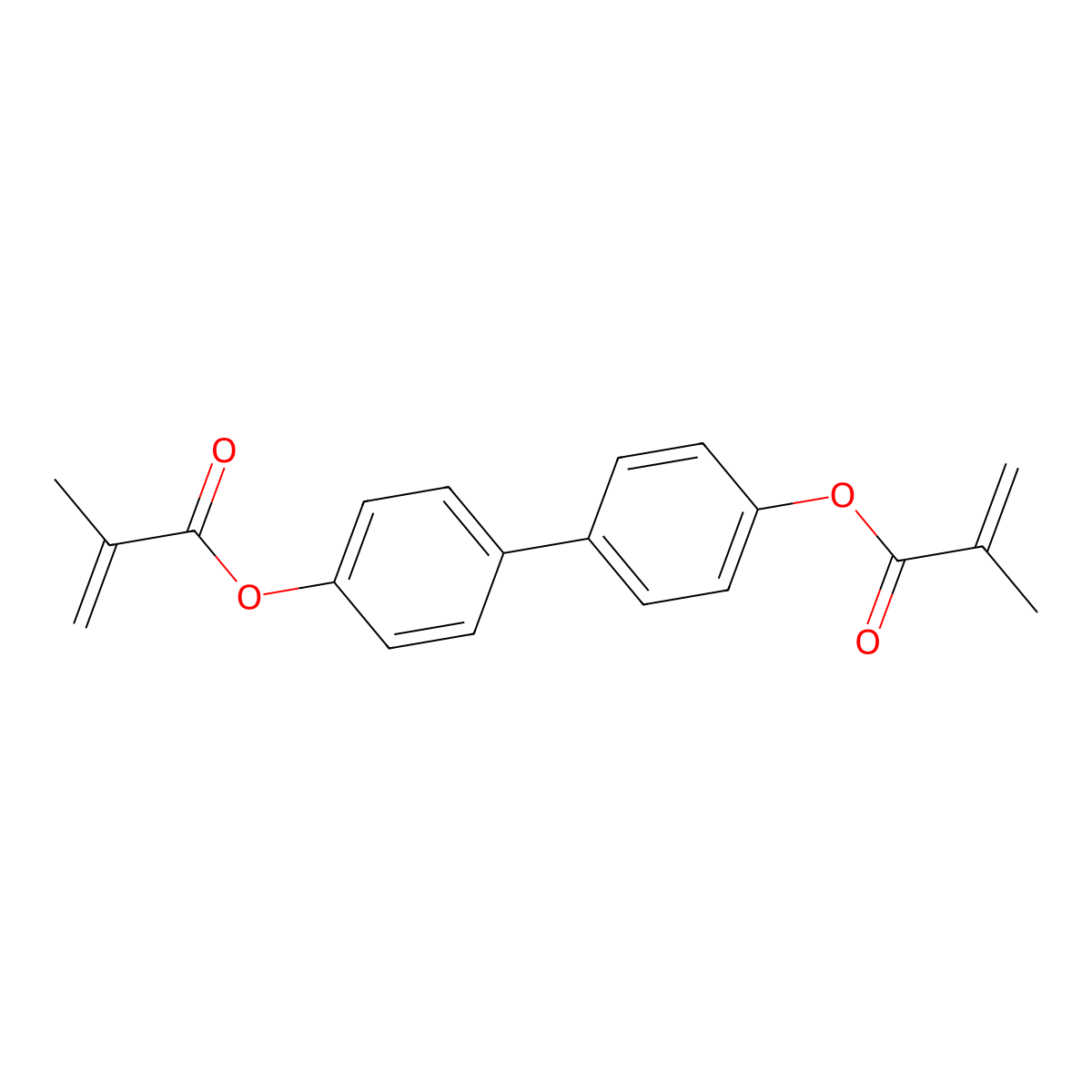 [1,1'-Biphenyl]-4,4'-diyl bis(2-methylacrylate) molecular structure, CAS 13082-48-9