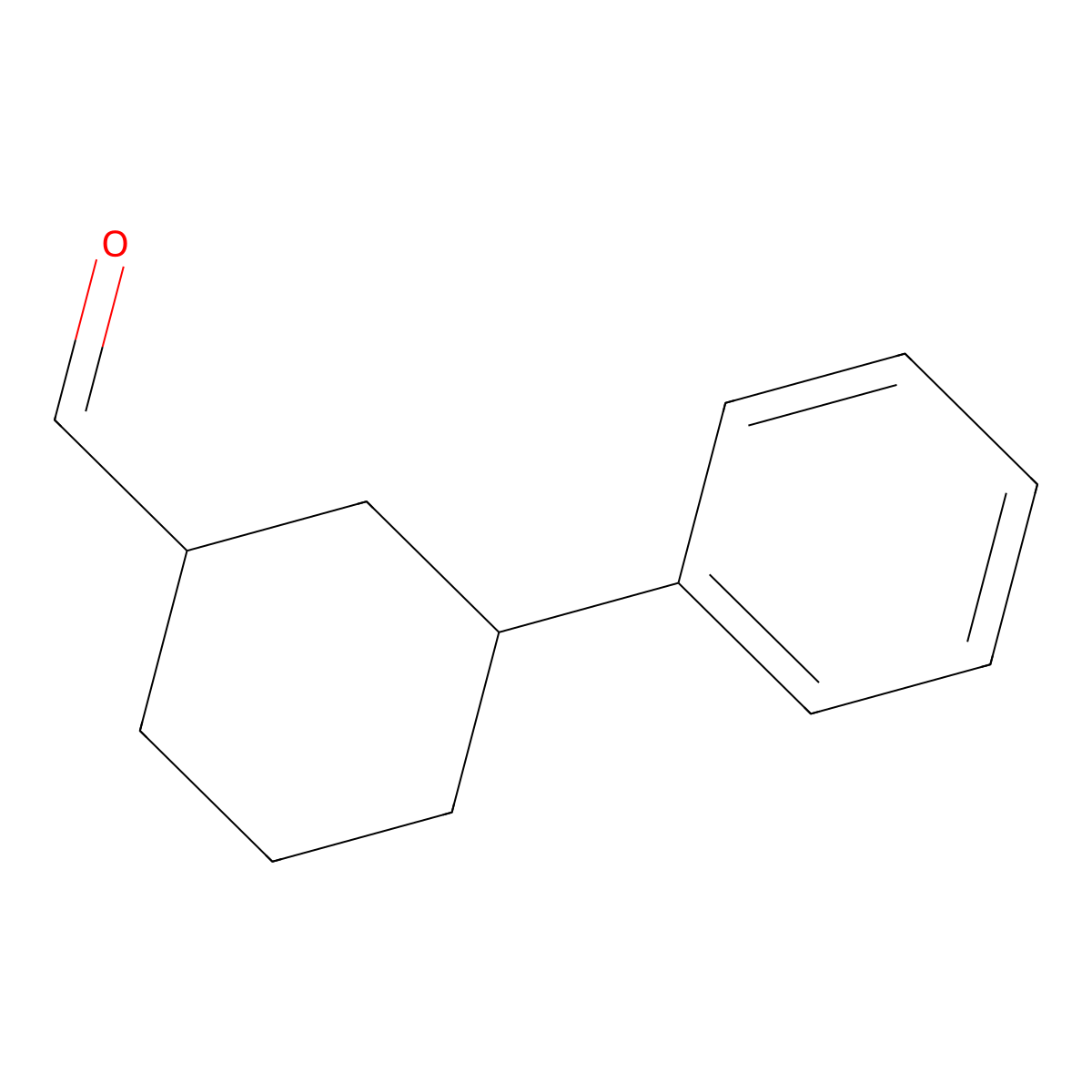 3-Phenylcyclohexane-1-carbaldehyde molecular structure, CAS 13082-55-8