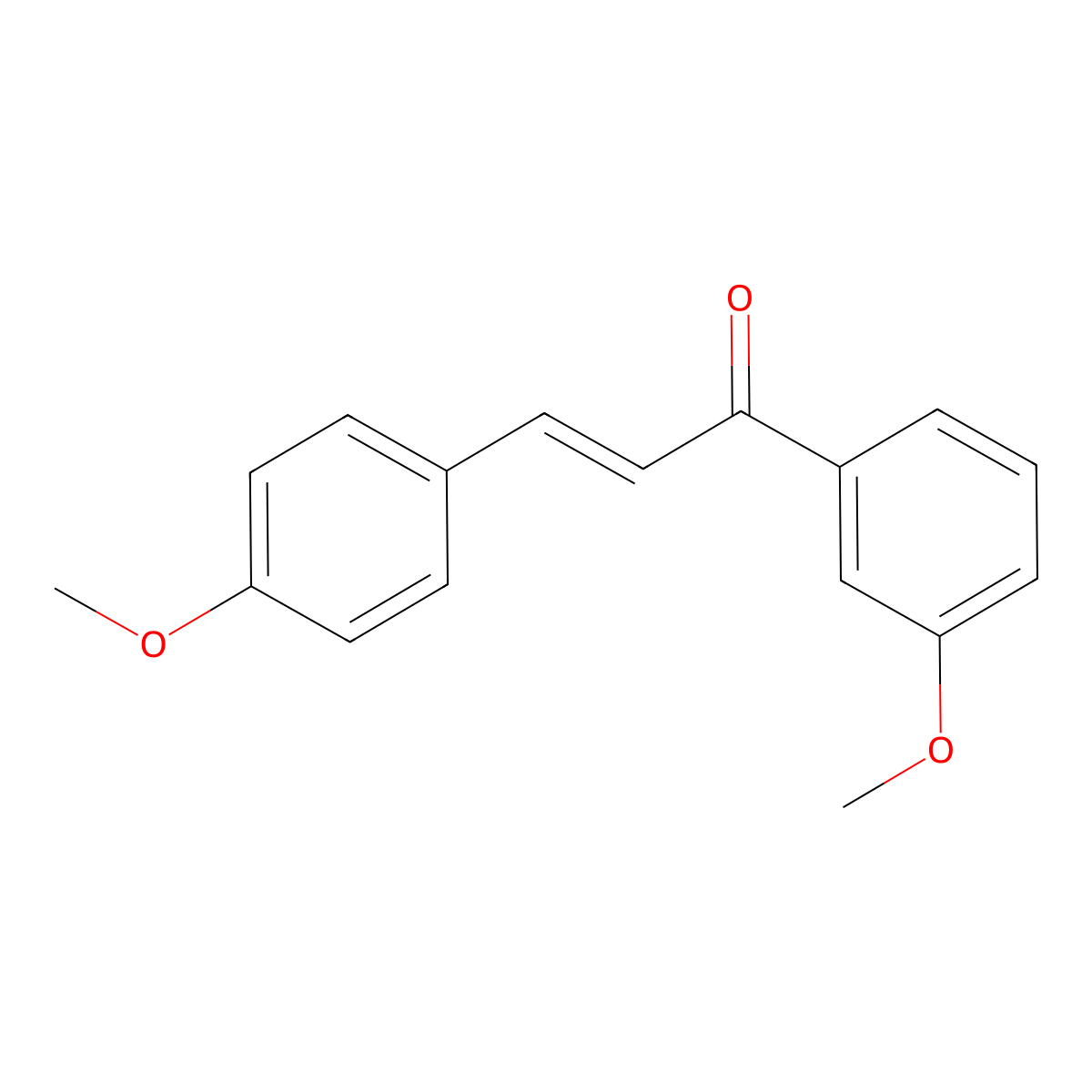2-Propen-1-one, 1-(3-methoxyphenyl)-3-(4-methoxyphenyl)-, (E)- molecular structure, CAS 130820-51-8