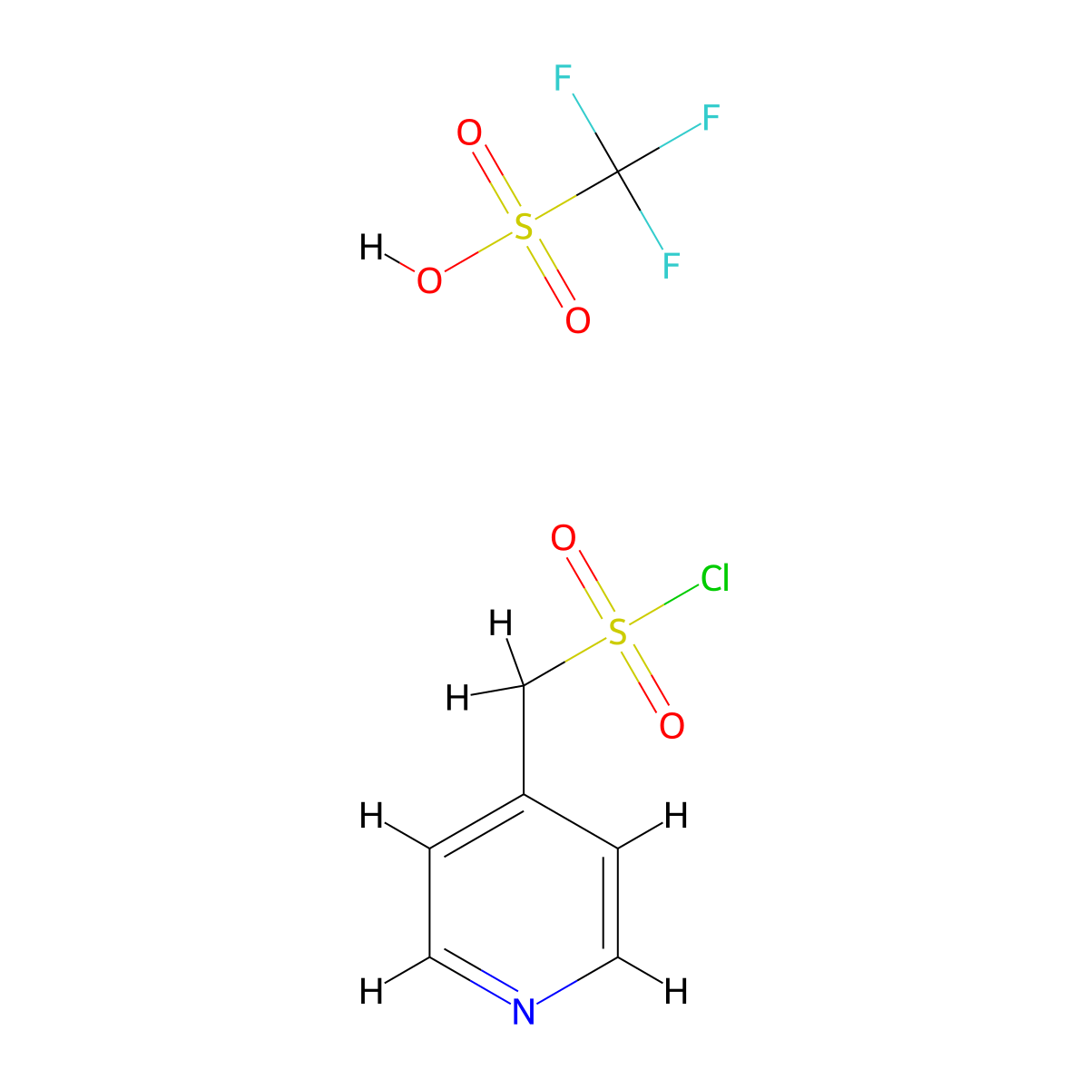 (4-Pyridylmethyl)sulfonyl chloride triflate molecular structure, CAS 130820-89-2
