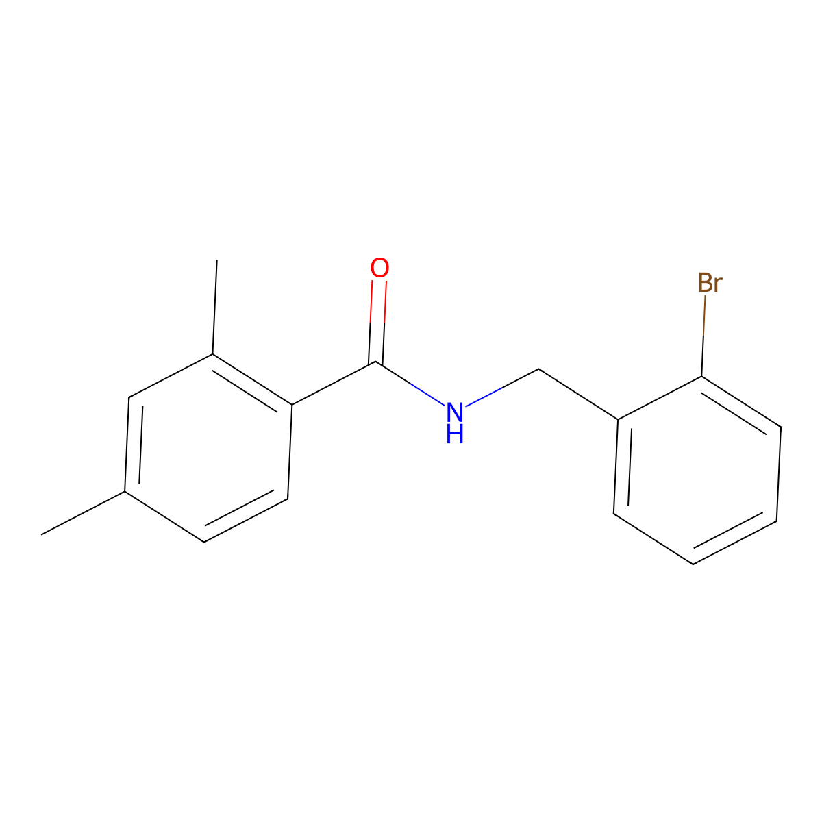 N-[(2-bromophenyl)methyl]-2,4-dimethylbenzamide molecular structure, CAS 1308212-61-4