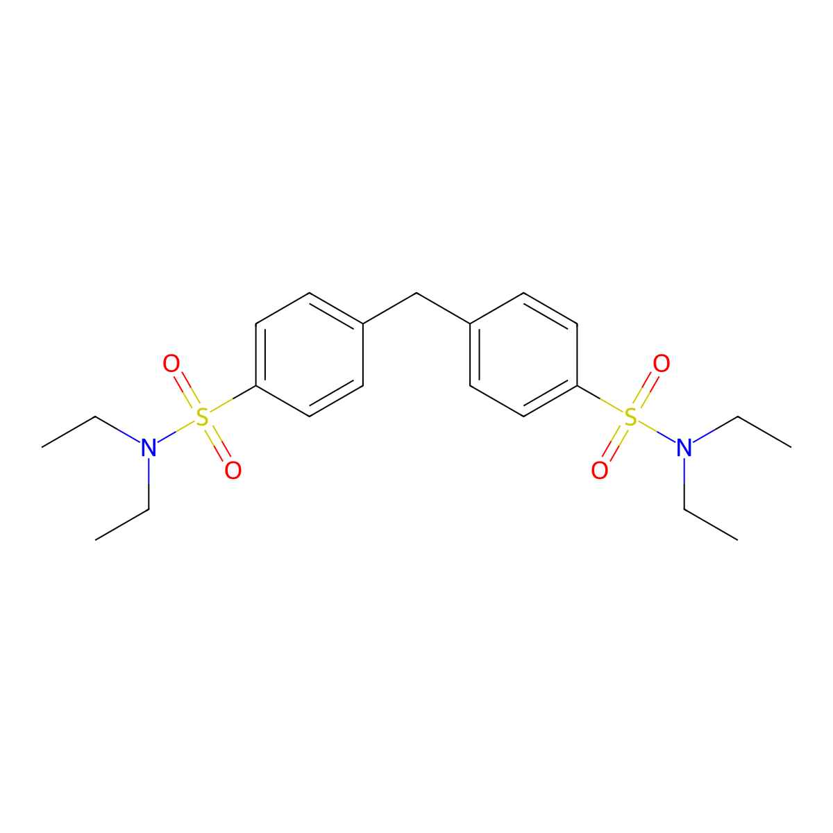 4-{4-[(diethylamino)sulfonyl]benzyl}-N,N-diethylbenzenesulfonamide molecular structure, CAS 130823-95-9