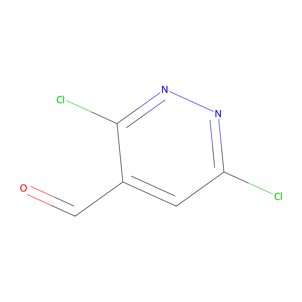 3,6-Dichloropyridazine-4-carbaldehyde molecular structure, CAS 130825-10-4