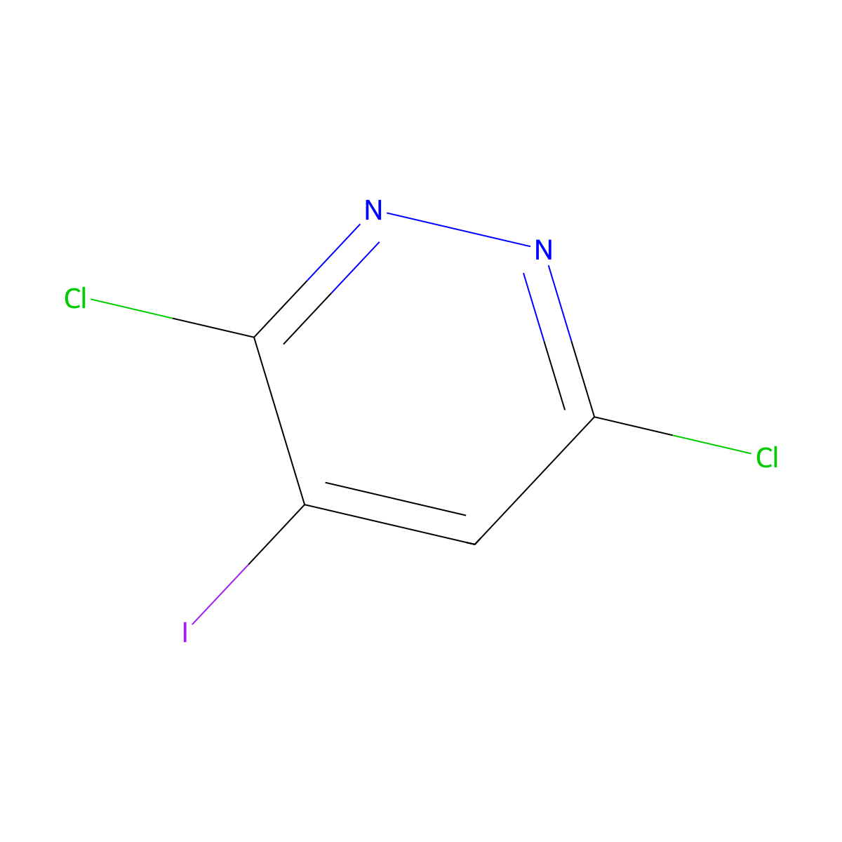 3,6-Dichloro-4-iodopyridazine molecular structure, CAS 130825-13-7