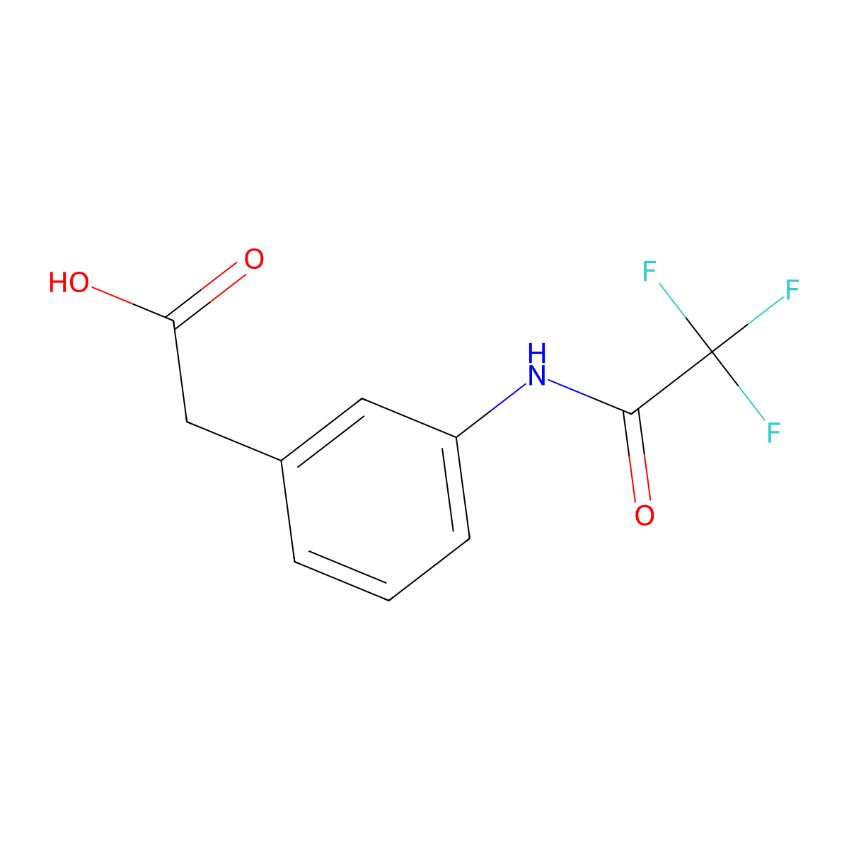 2-(3-(2,2,2-Trifluoroacetamido)phenyl)acetic acid molecular structure, CAS 1308256-55-4