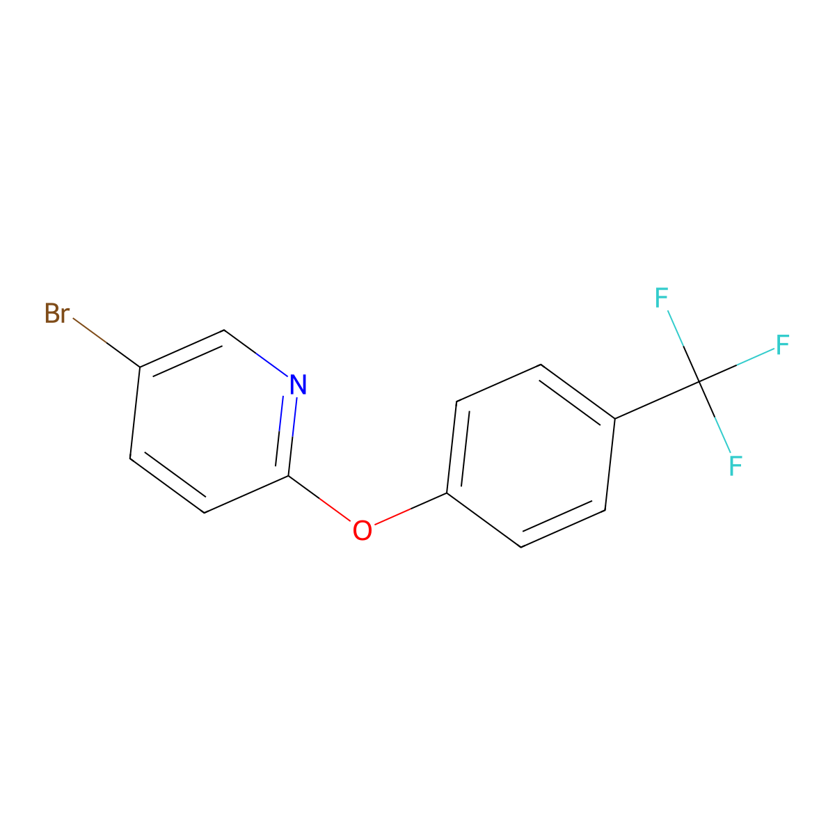 5-Bromo-2-(4-(trifluoromethyl)phenoxy)pyridine molecular structure, CAS 1308268-35-0