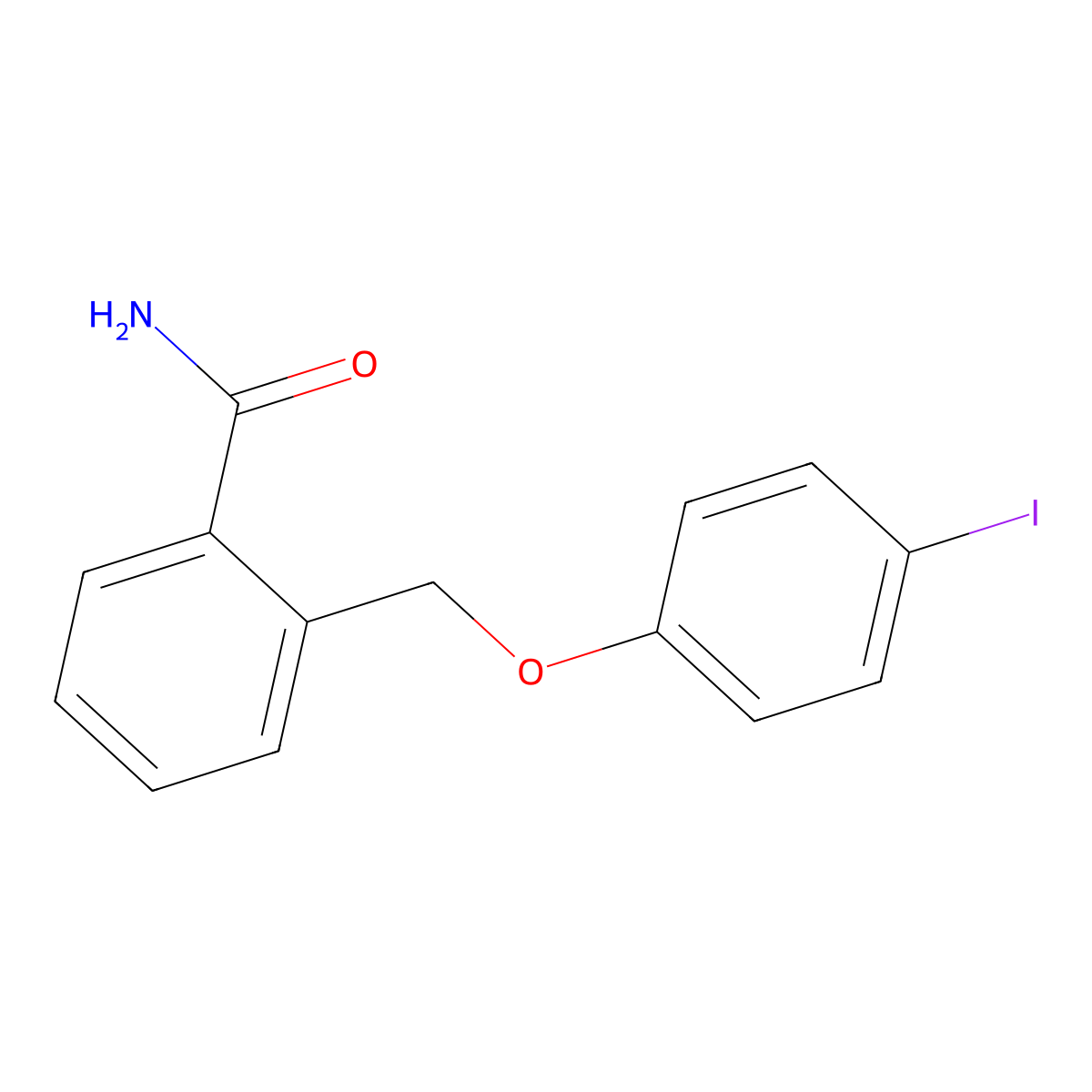 2-(4-Iodophenoxymethyl)benzamide molecular structure, CAS 1308288-74-5