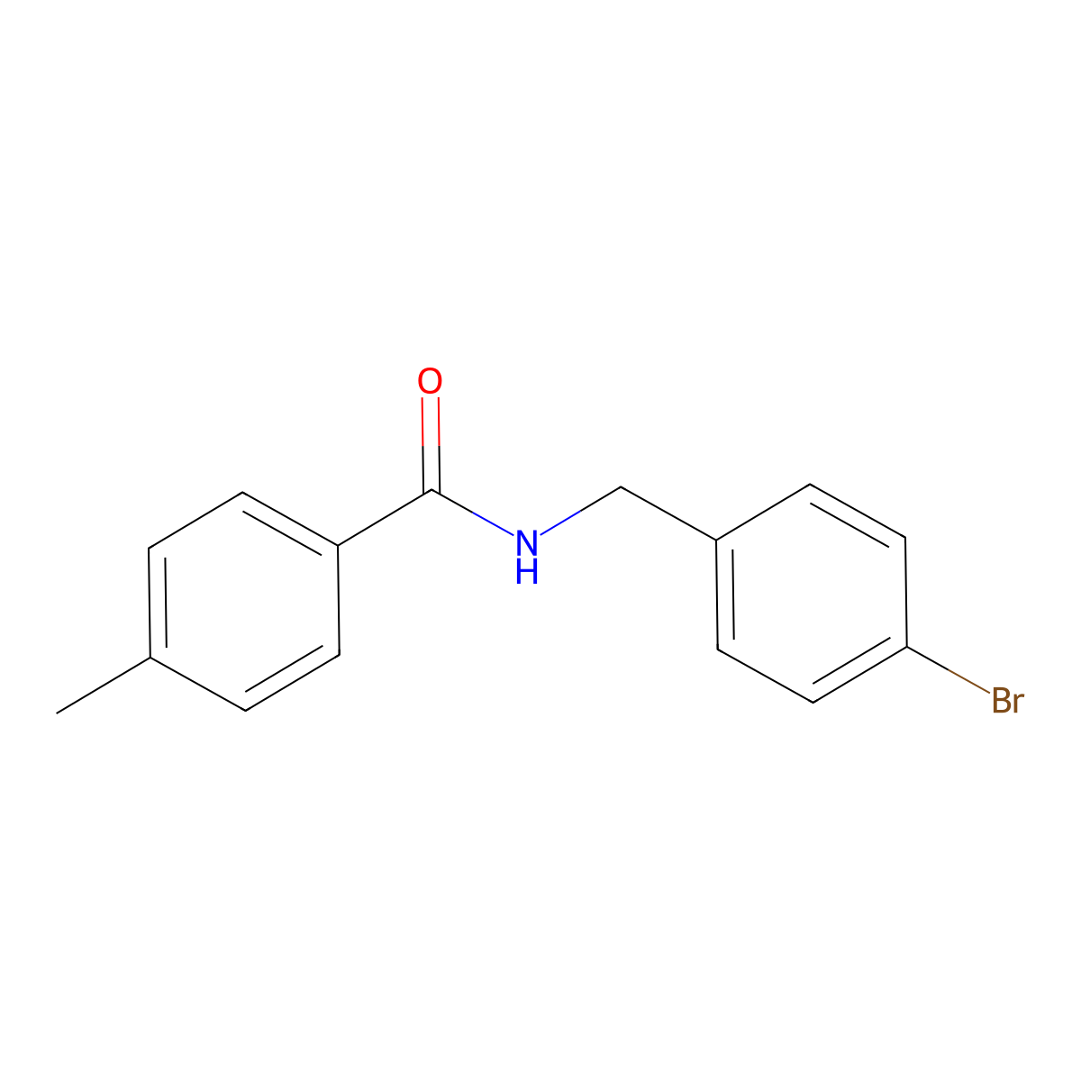 N-(4-Bromobenzyl)-4-methylbenzamide molecular structure, CAS 1308290-04-1