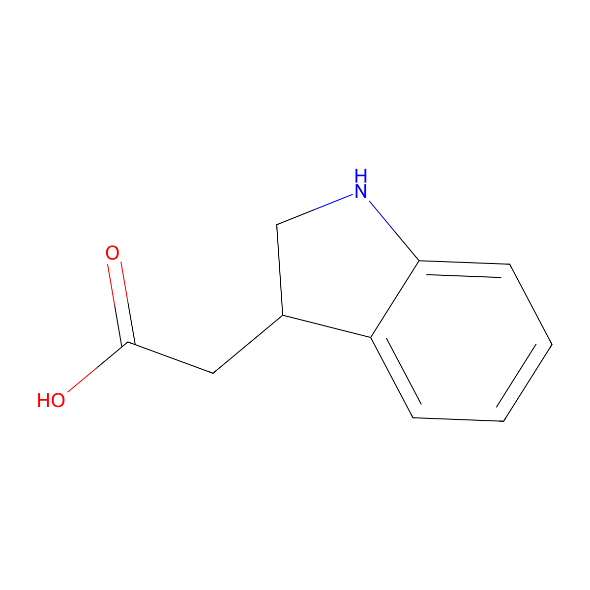 (2,3-Dihydro-1H-indol-3-yl)acetic acid molecular structure, CAS 13083-41-5