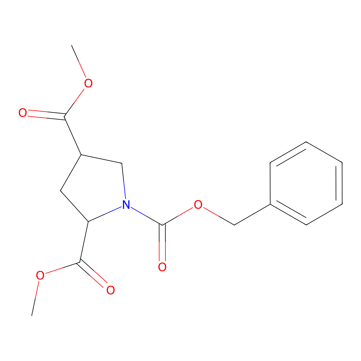 (2S,4S)-1-benzyl 2,4-dimethyl pyrrolidine-1,2,4-tricarboxylate molecular structure, CAS 130830-69-2