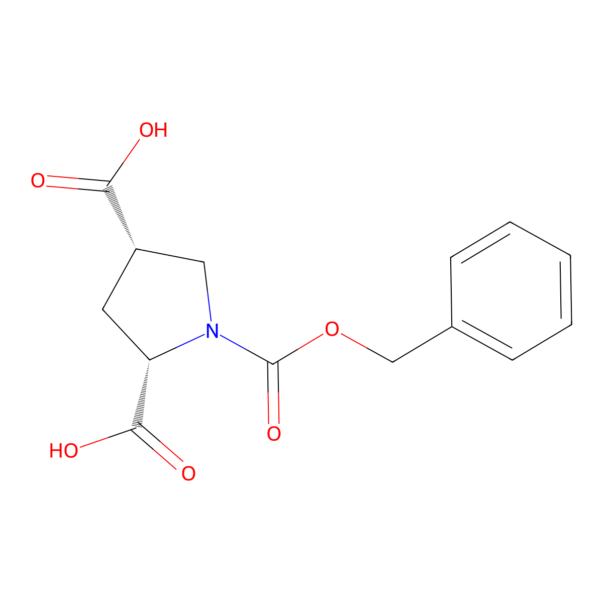 (2S,4S)-1-(benzyloxycarbonyl)pyrrolidine-2,4-dicarboxylic acid molecular structure, CAS 130830-73-8