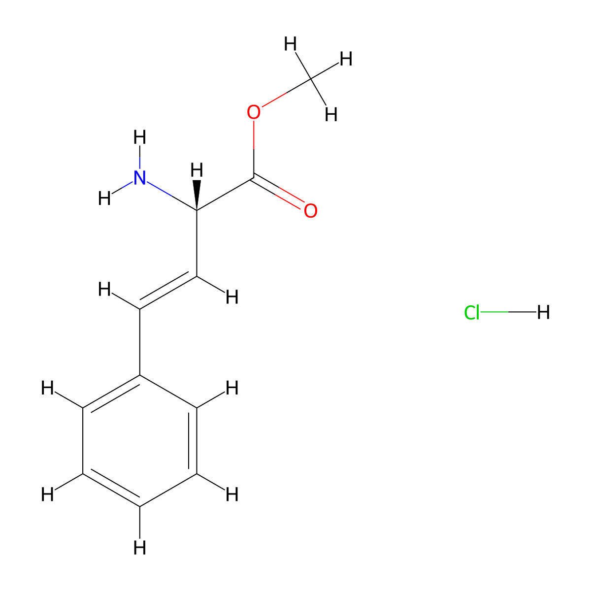 (S,E)-Methyl 2-amino-4-phenylbut-3-enoate hydrochloride molecular structure, CAS 1308311-57-0