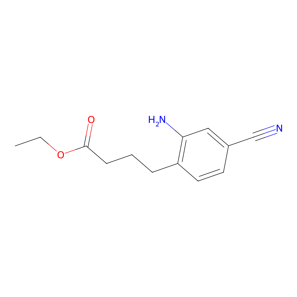 4-(2-Amino-4-cyano-phenyl)-butyric acid ethyl ester molecular structure, CAS 1308319-51-8