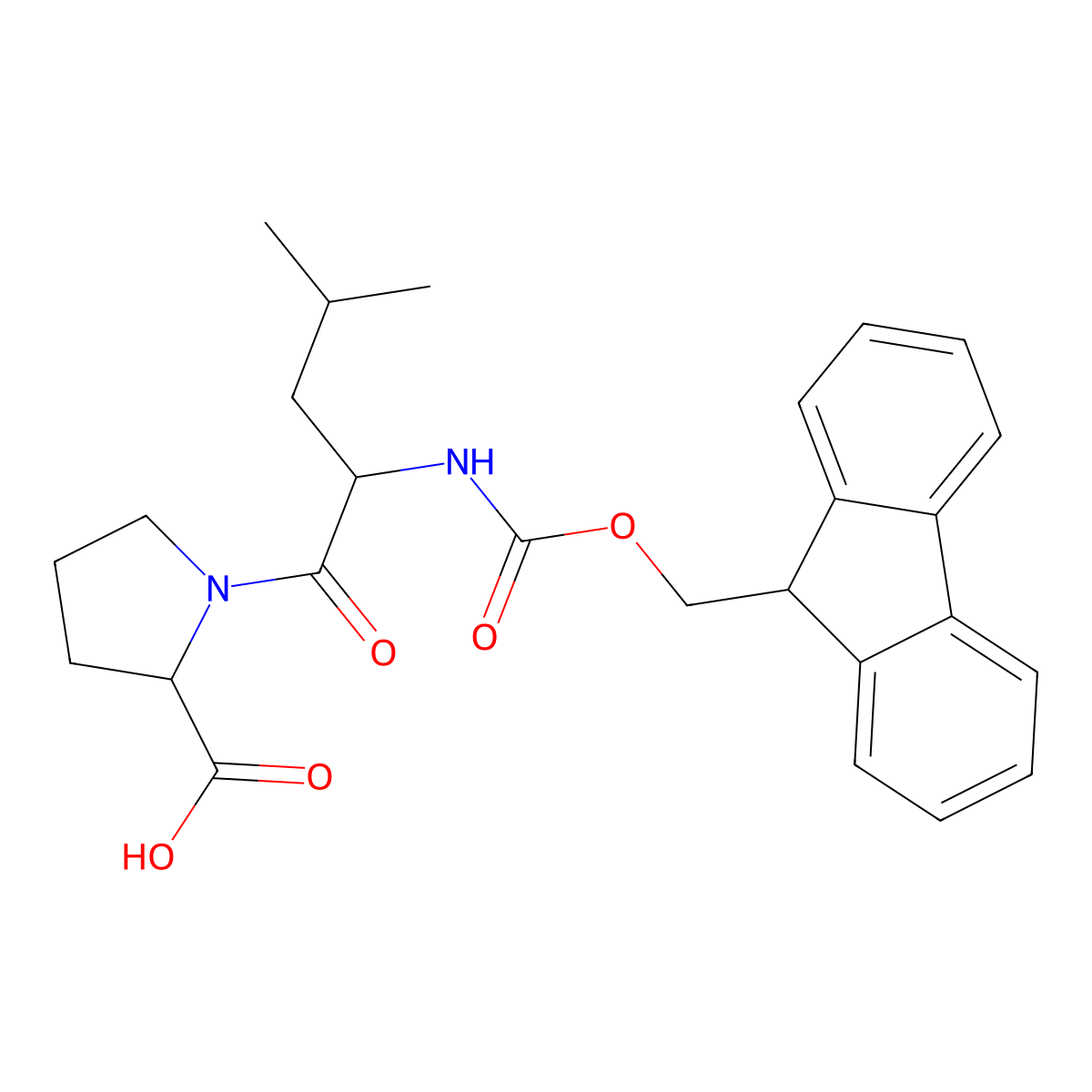 Fmoc-Leu-Pro-OH molecular structure, CAS 130832-25-6
