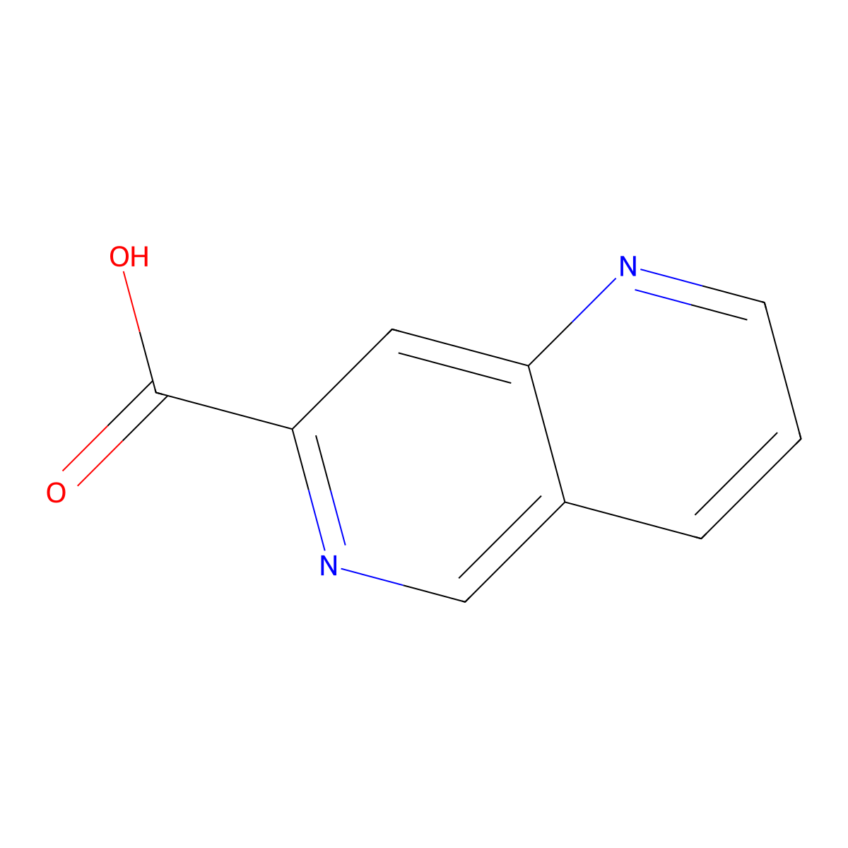 1,6-Naphthyridine-7-carboxylic acid molecular structure, CAS 1308339-16-3