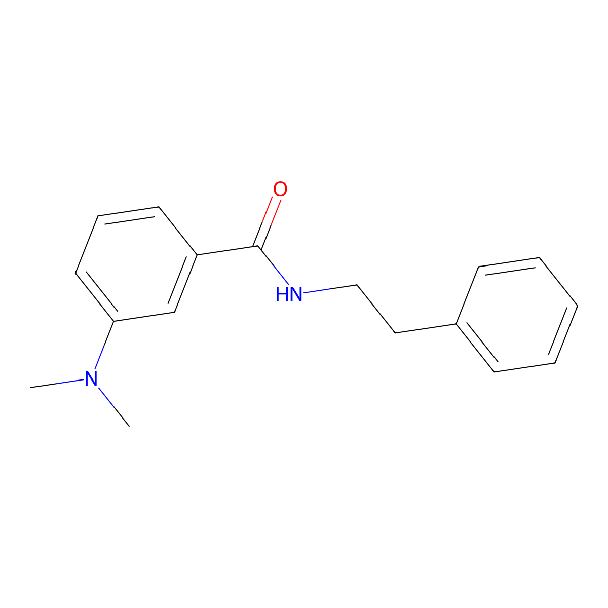 3-(dimethylamino)-N-(2-phenylethyl)benzamide molecular structure, CAS 130835-59-5