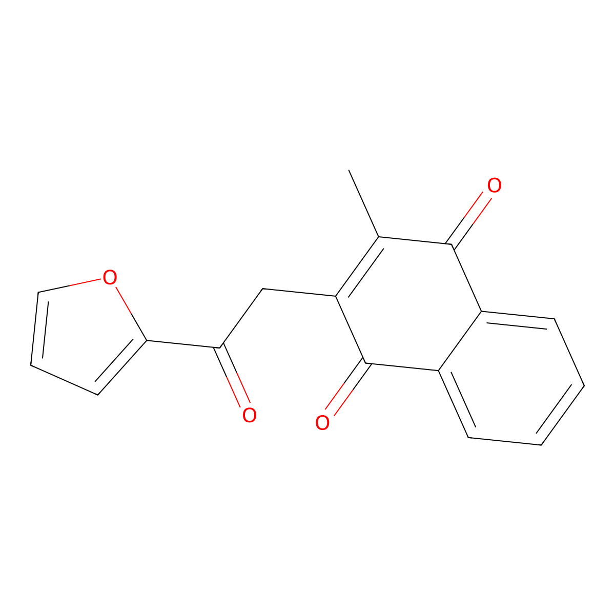 2-[2-(2-Furyl)-2-oxoethyl]-3-methylnaphthoquinone molecular structure, CAS 130836-95-2