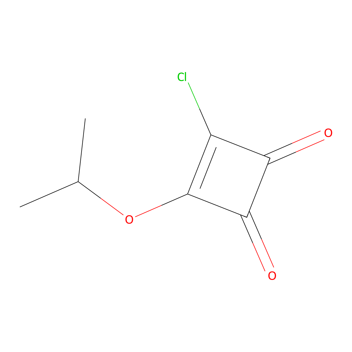 3-Chloro-4-isopropoxycyclobutene-1,2-dione molecular structure, CAS 130837-47-7