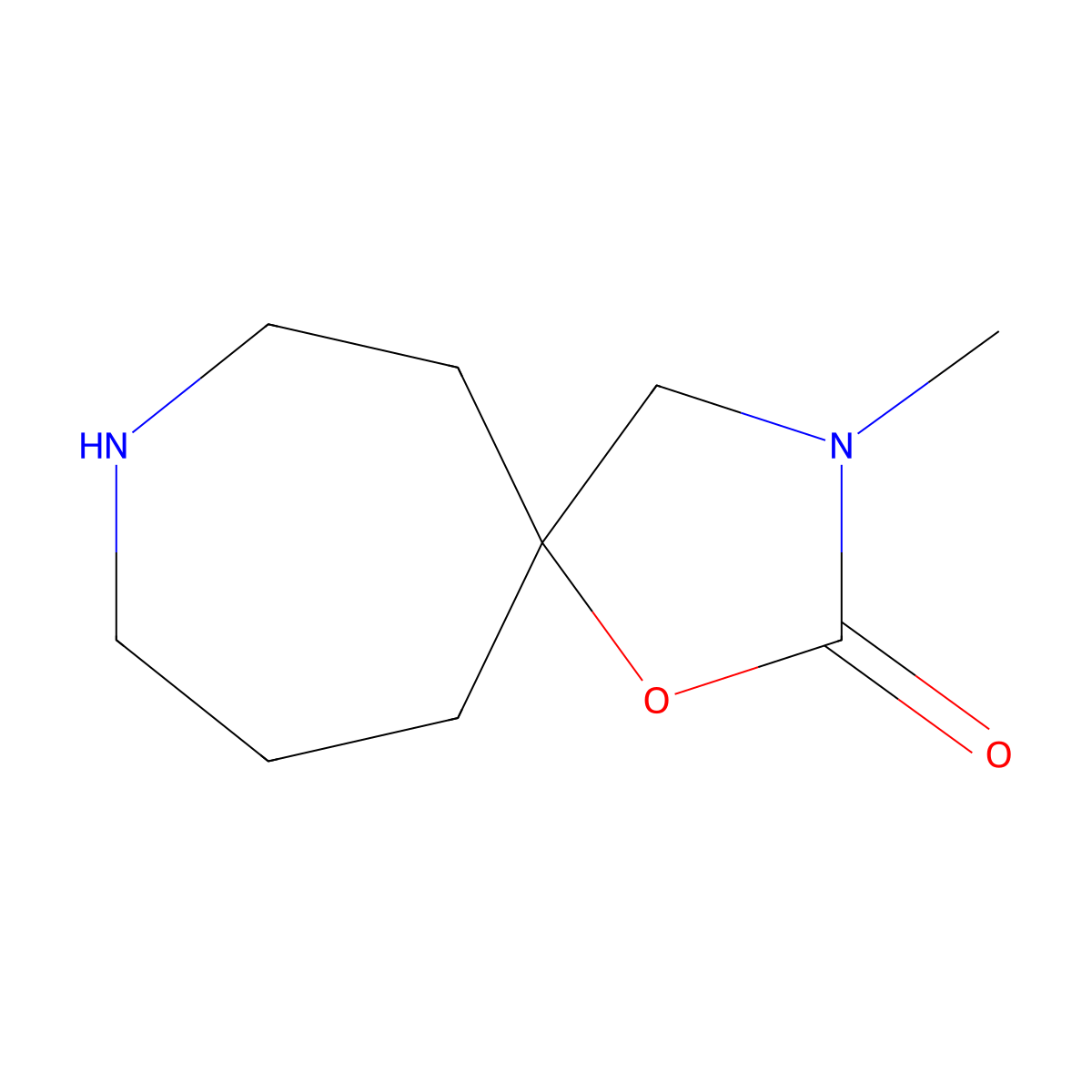 3-Methyl-1-oxa-3,8-diazaspiro[4.6]undecan-2-one molecular structure, CAS 1308384-30-6