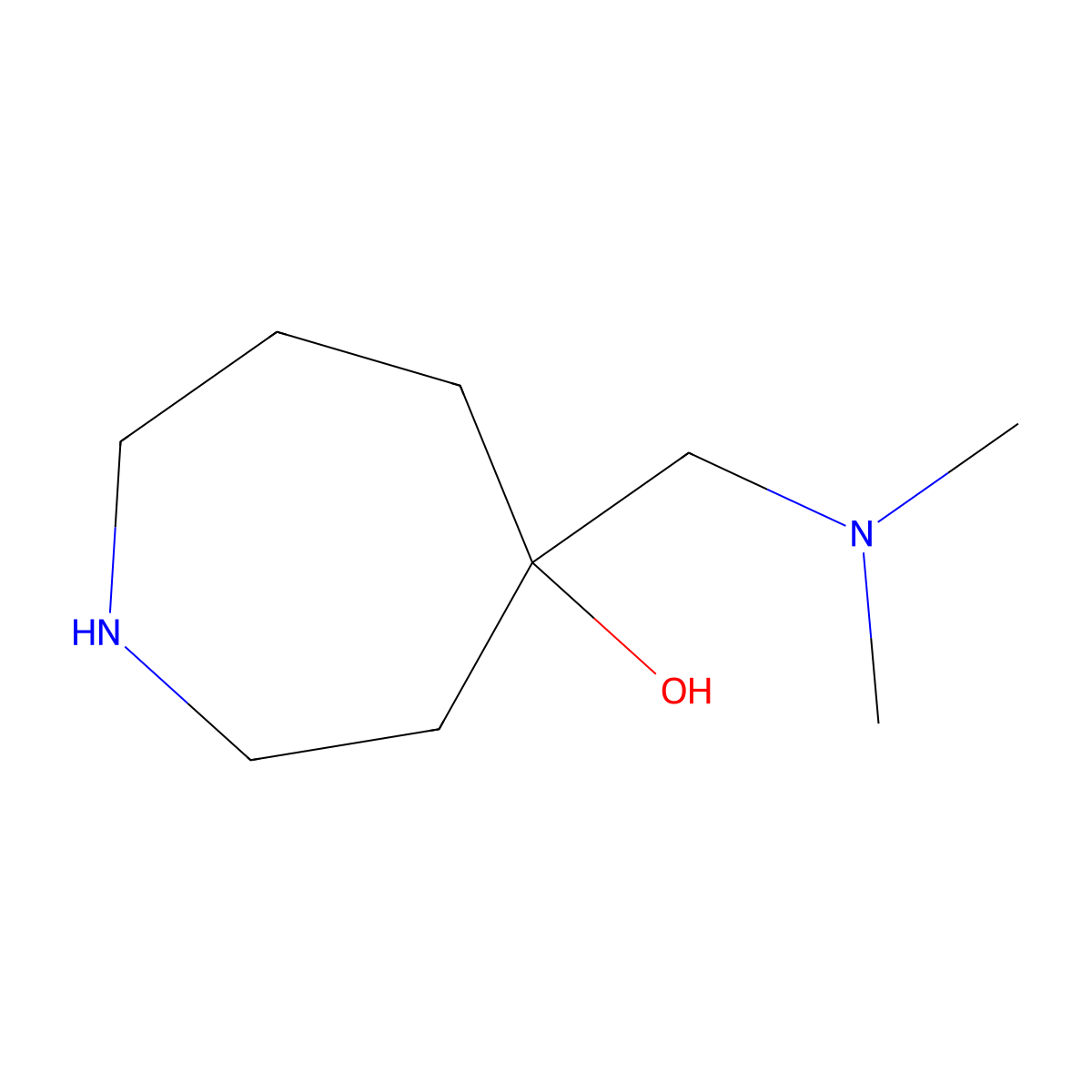 4-[(Dimethylamino)methyl]-4-azepanol molecular structure, CAS 1308384-33-9