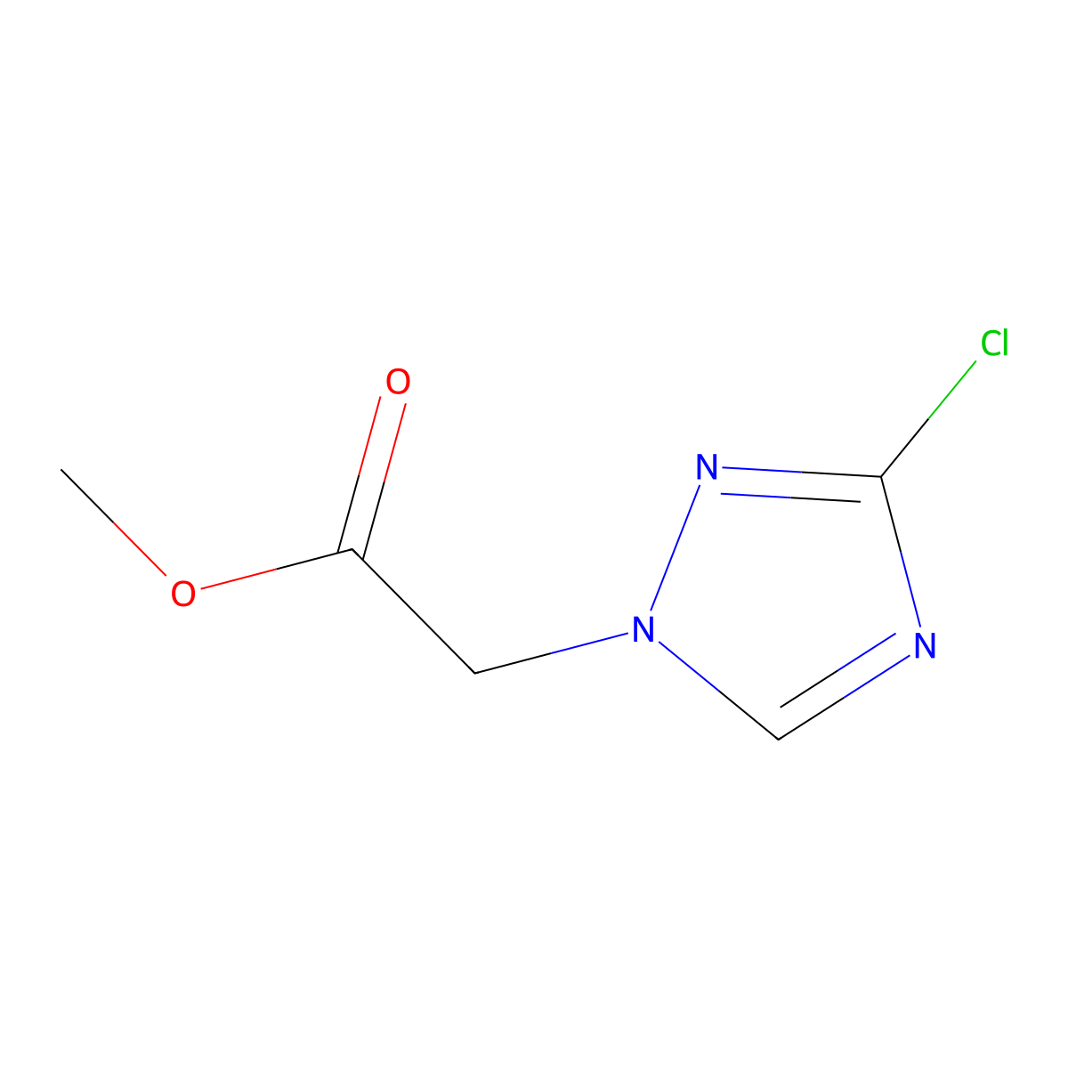 methyl (3-chloro-1H-1,2,4-triazol-1-yl)acetate molecular structure, CAS 1308384-35-1