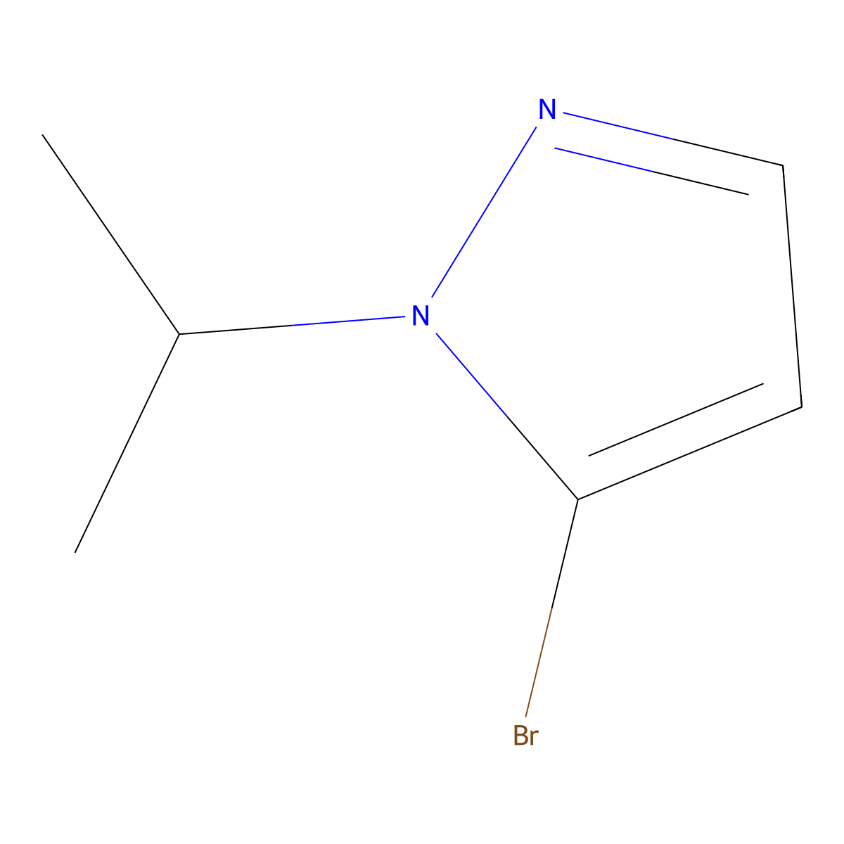 5-bromo-1-(propan-2-yl)-1H-pyrazole molecular structure, CAS 1308384-38-4