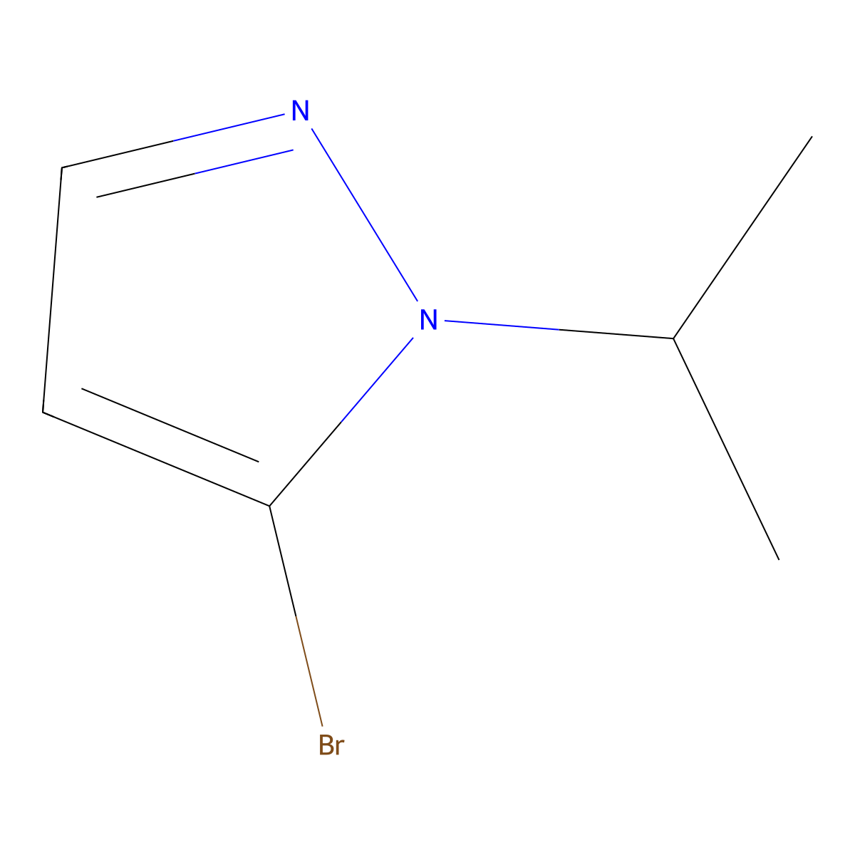 5-bromo-1-(propan-2-yl)-1H-pyrazole molecular structure, CAS 1308384-38-4
