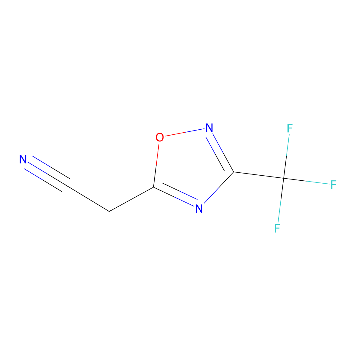 [3-(Trifluoromethyl)-1,2,4-oxadiazol-5-yl]acetonitrile molecular structure, CAS 1308384-47-5