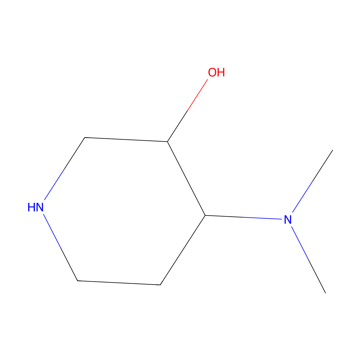 trans-4-(Dimethylamino)-3-piperidinol molecular structure, CAS 1308384-49-7