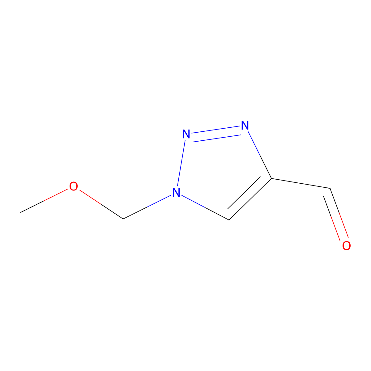 1-(methoxymethyl)-1H-1,2,3-triazole-4-carbaldehyde molecular structure, CAS 1308384-50-0