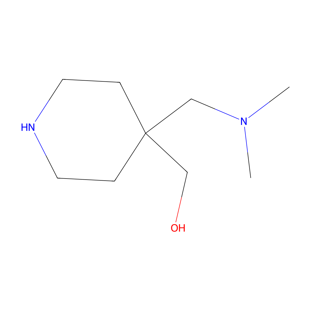 {4-[(Dimethylamino)methyl]-4-piperidinyl}methanol molecular structure, CAS 1308384-51-1