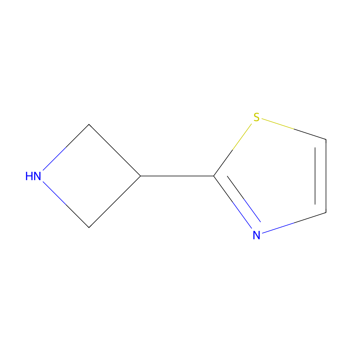 2-(3-Azetidinyl)-1,3-thiazole molecular structure, CAS 1308384-56-6