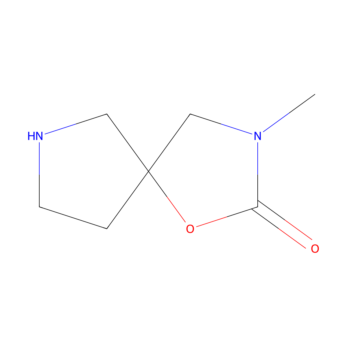 3-Methyl-1-oxa-3,7-diazaspiro[4.4]nonan-2-one molecular structure, CAS 1308384-57-7