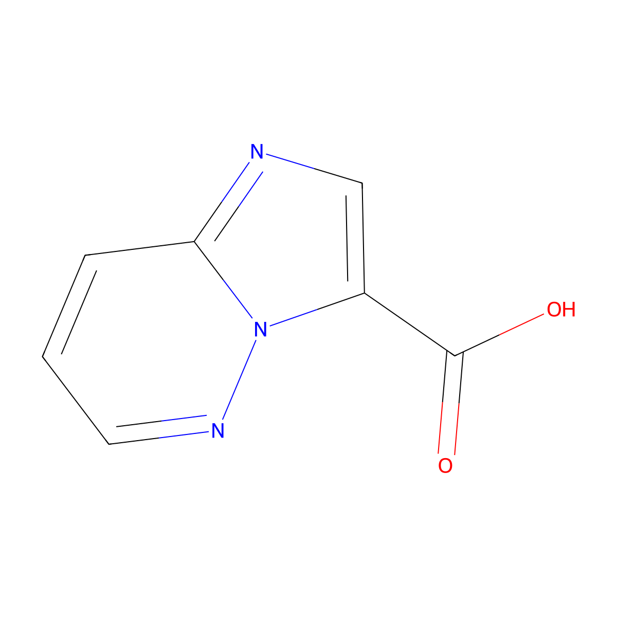 Imidazo(1,2-b)pyridazine-3-carboxylic acid molecular structure, CAS 1308384-58-8