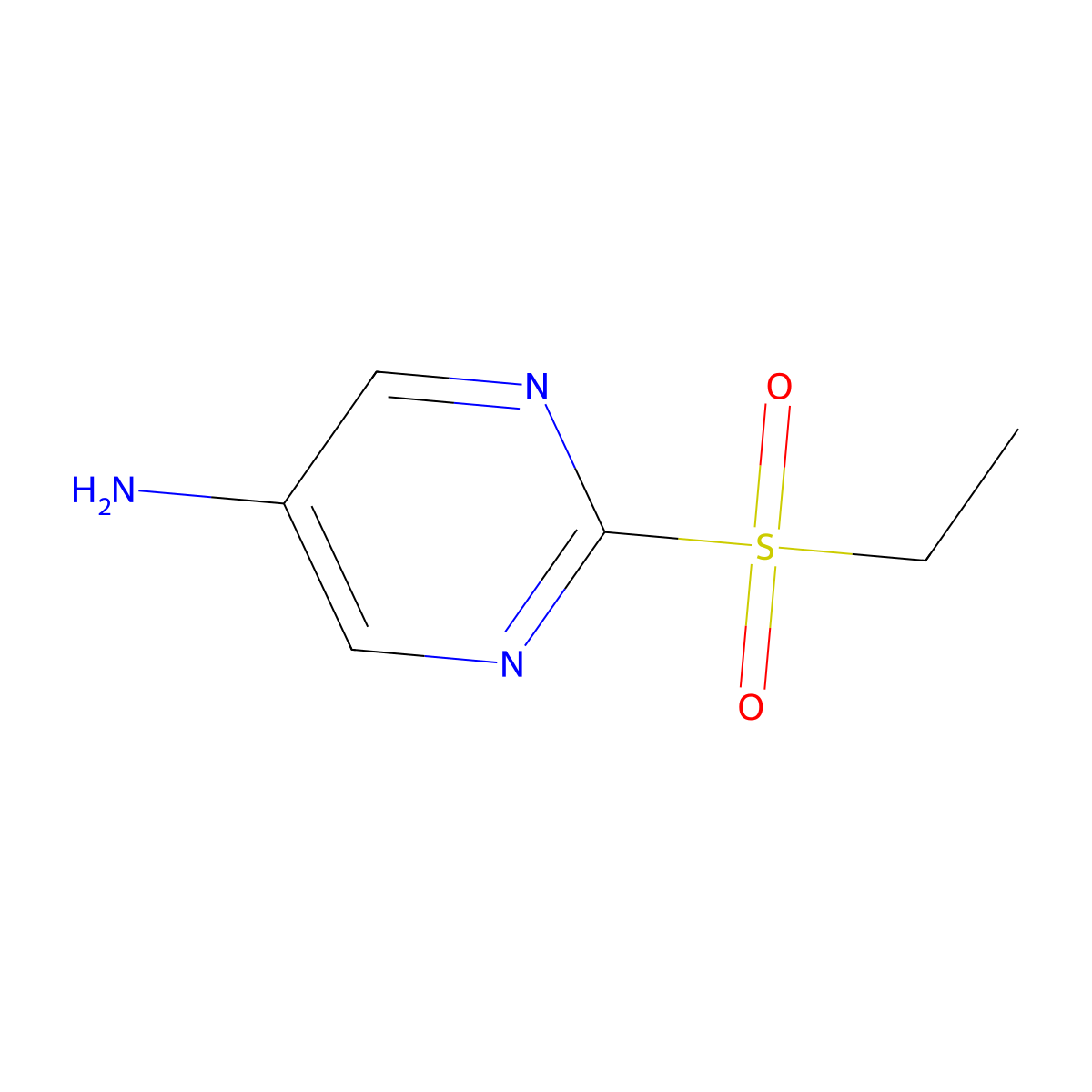 2-(Ethanesulfonyl)pyrimidin-5-amine molecular structure, CAS 1308386-56-2