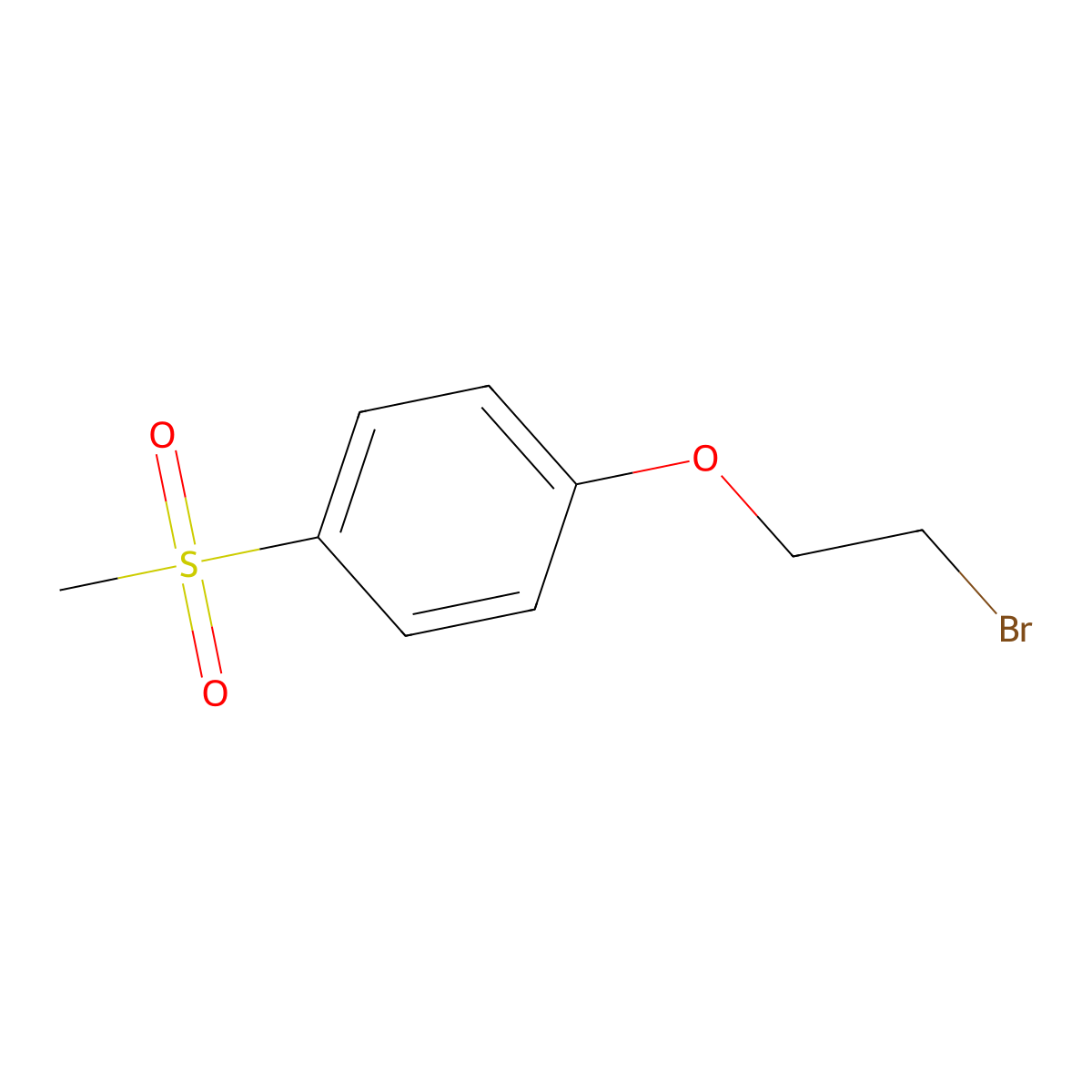 1-(2-Bromoethoxy)-4-methanesulfonylbenzene molecular structure, CAS 130840-21-0