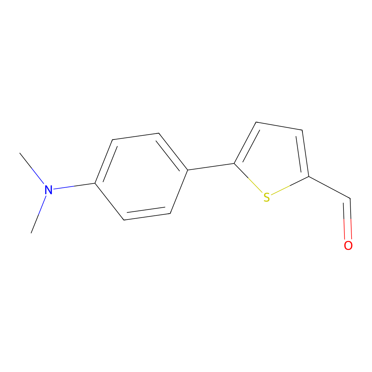 5-[4-(Dimethylamino)phenyl]-2-thiophenecarbaldehyde molecular structure, CAS 130840-96-9