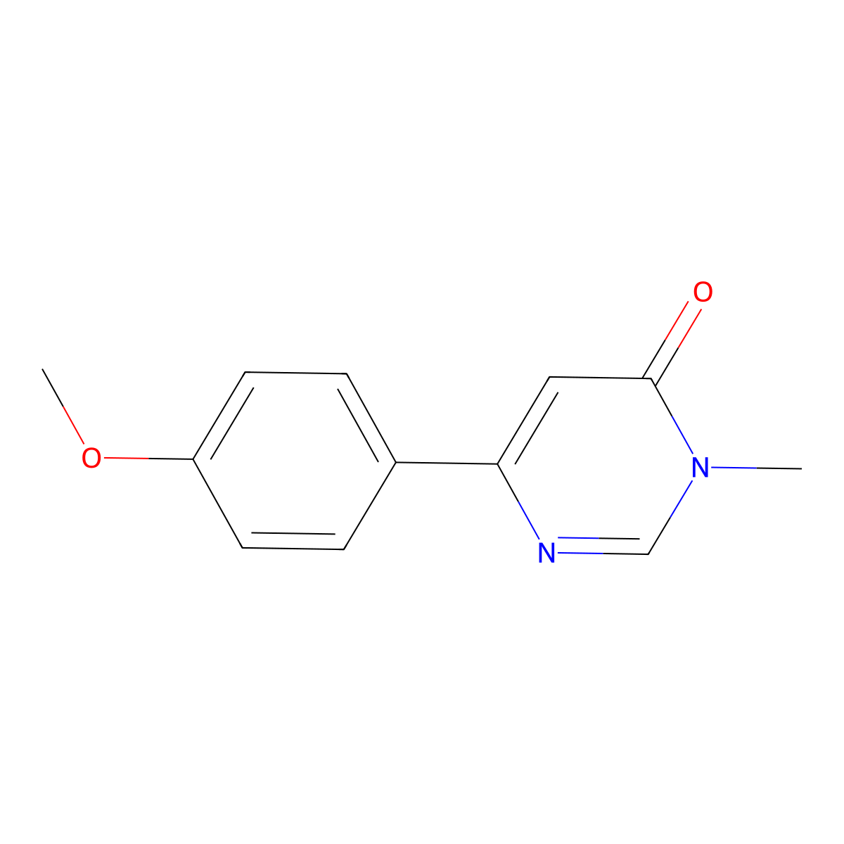6-(4-methoxyphenyl)-3-methylpyrimidin-4(3H)-one molecular structure, CAS 130841-05-3