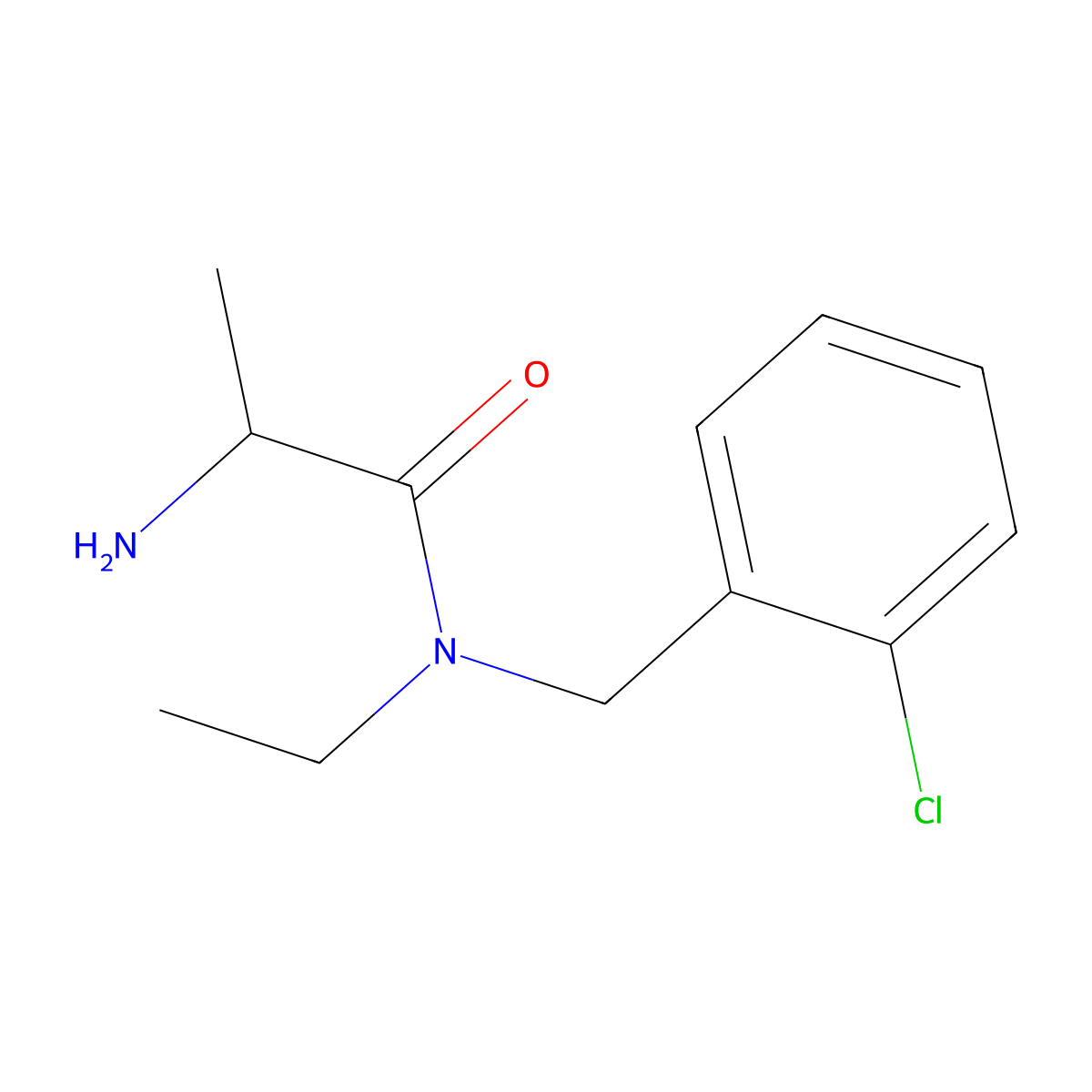 (S)-2-Amino-N-(2-chloro-benzyl)-N-ethyl-propionamide molecular structure, CAS 1308440-79-0