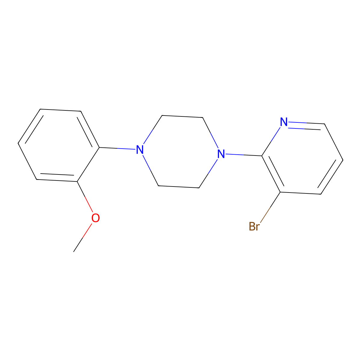 1-(3-Bromopyridin-2-yl)-4-(2-methoxyphenyl)piperazine molecular structure, CAS 1308450-83-0