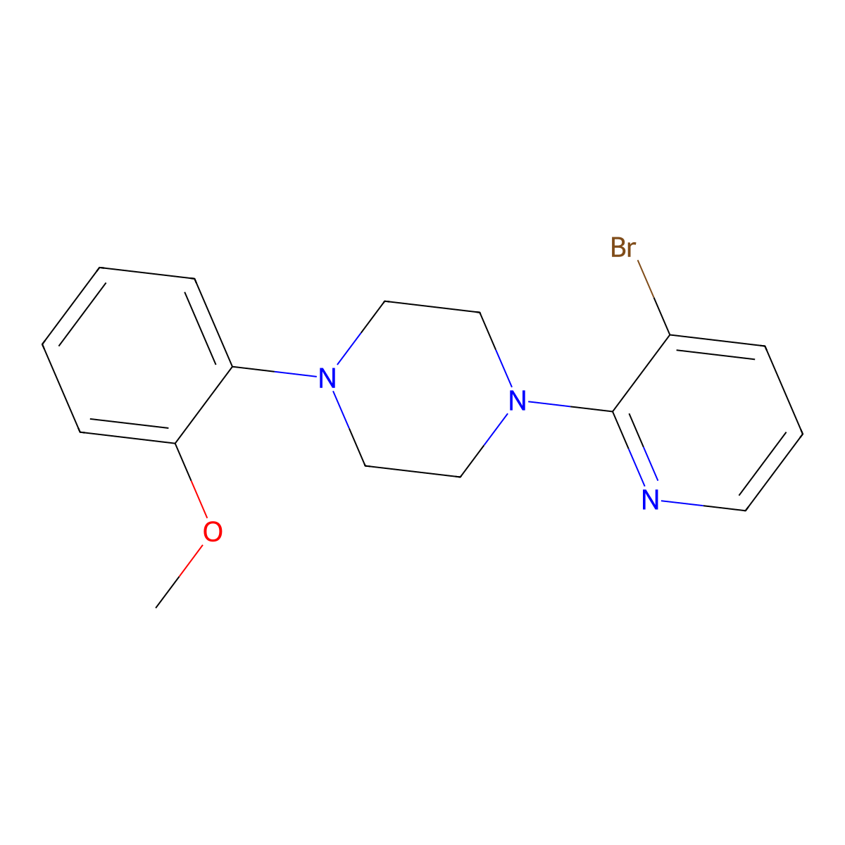 1-(3-Bromopyridin-2-yl)-4-(2-methoxyphenyl)piperazine molecular structure, CAS 1308450-83-0