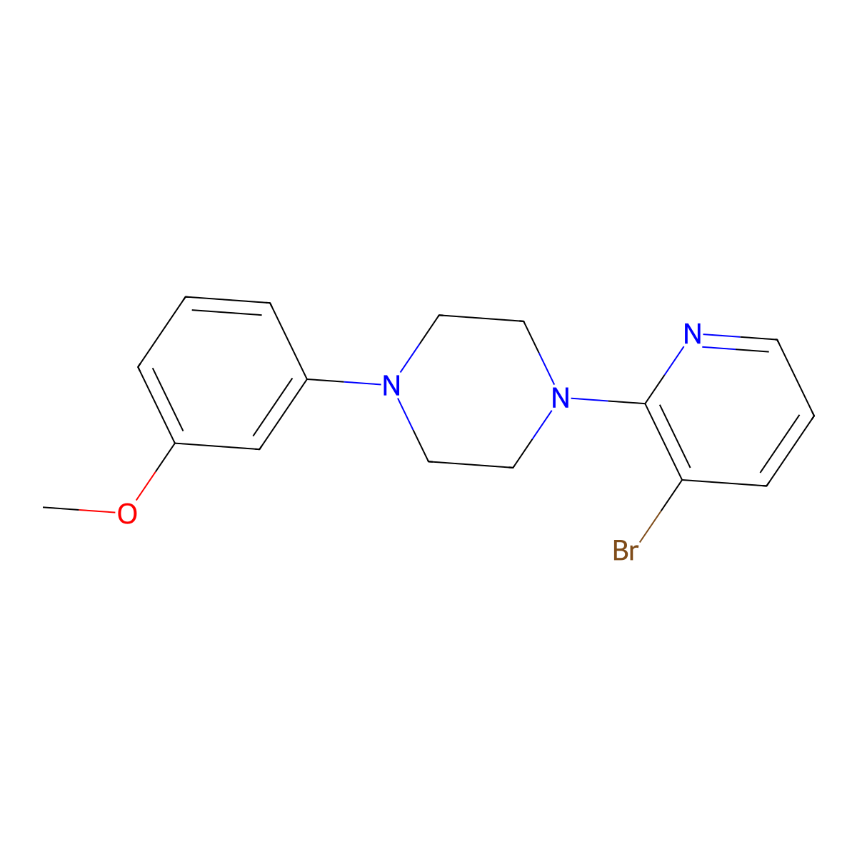 1-(3-Bromopyridin-2-yl)-4-(3-methoxyphenyl)piperazine molecular structure, CAS 1308450-87-4