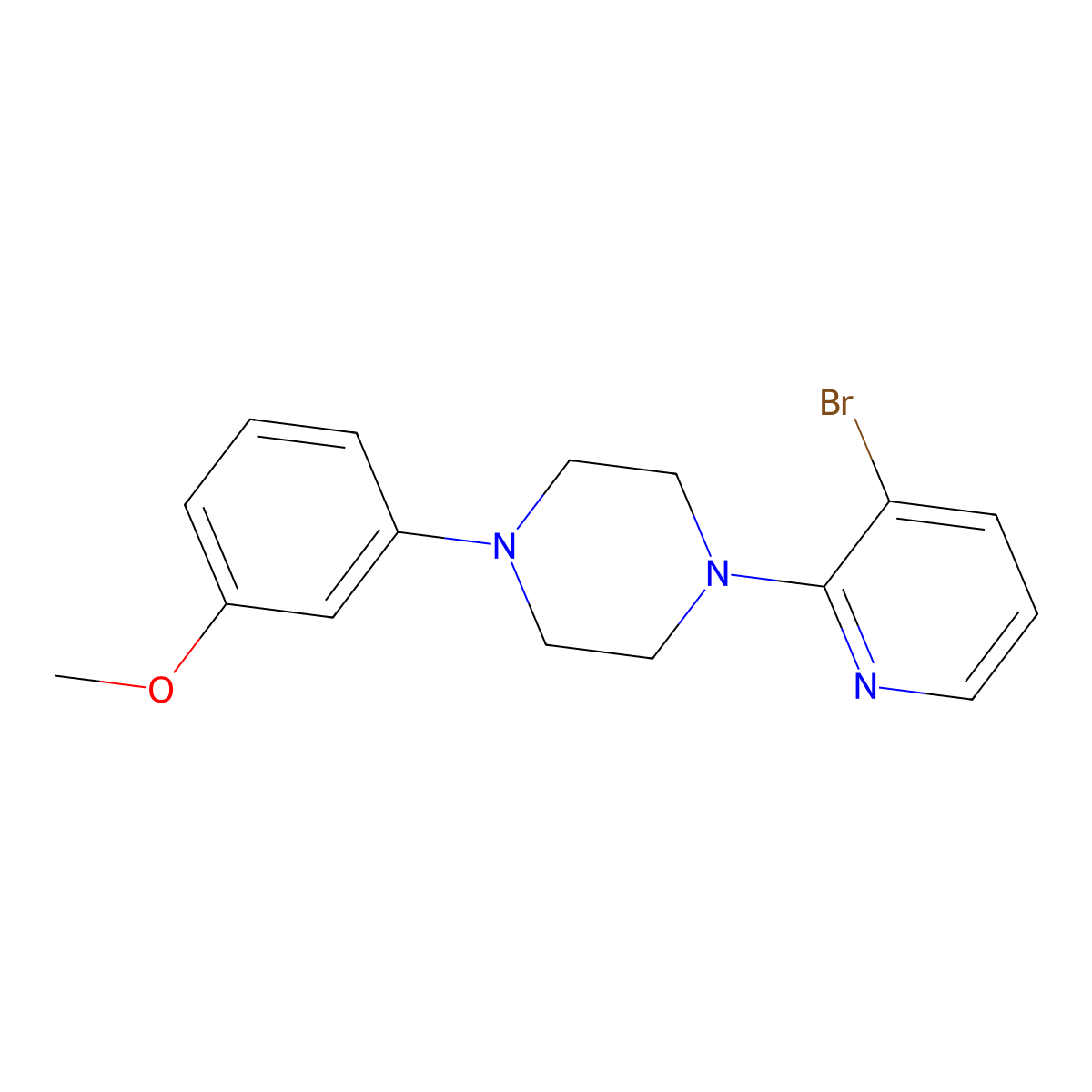 1-(3-Bromopyridin-2-yl)-4-(3-methoxyphenyl)piperazine molecular structure, CAS 1308450-87-4