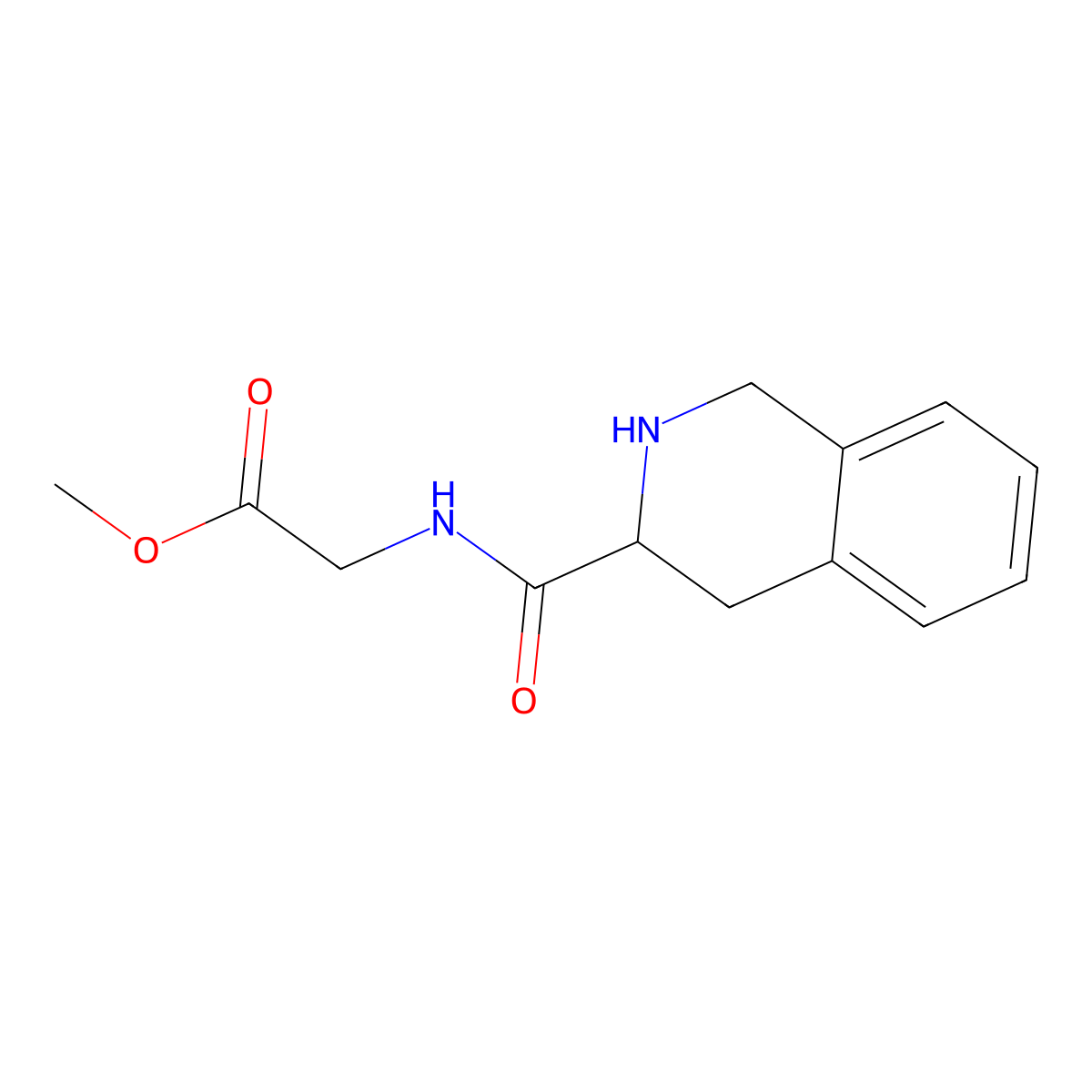 methyl 2-{[(3R)-1,2,3,4-tetrahydroisoquinolin-3-yl]formamido}acetate molecular structure, CAS 1308468-34-9