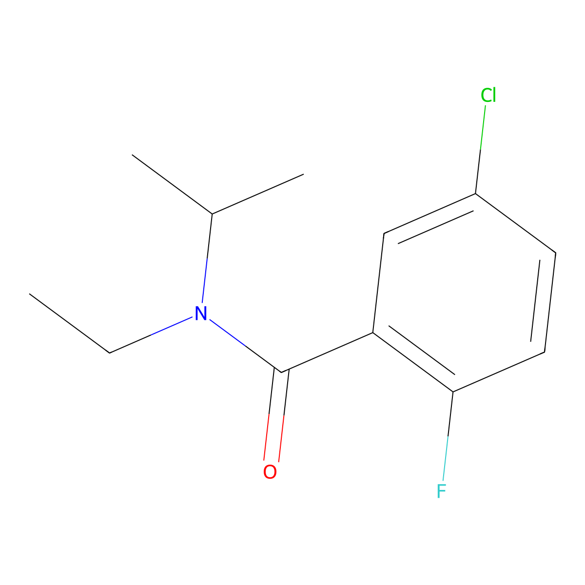 5-Chloro-N-ethyl-2-fluoro-N-(1-methylethyl)benzamide molecular structure, CAS 1308489-54-4