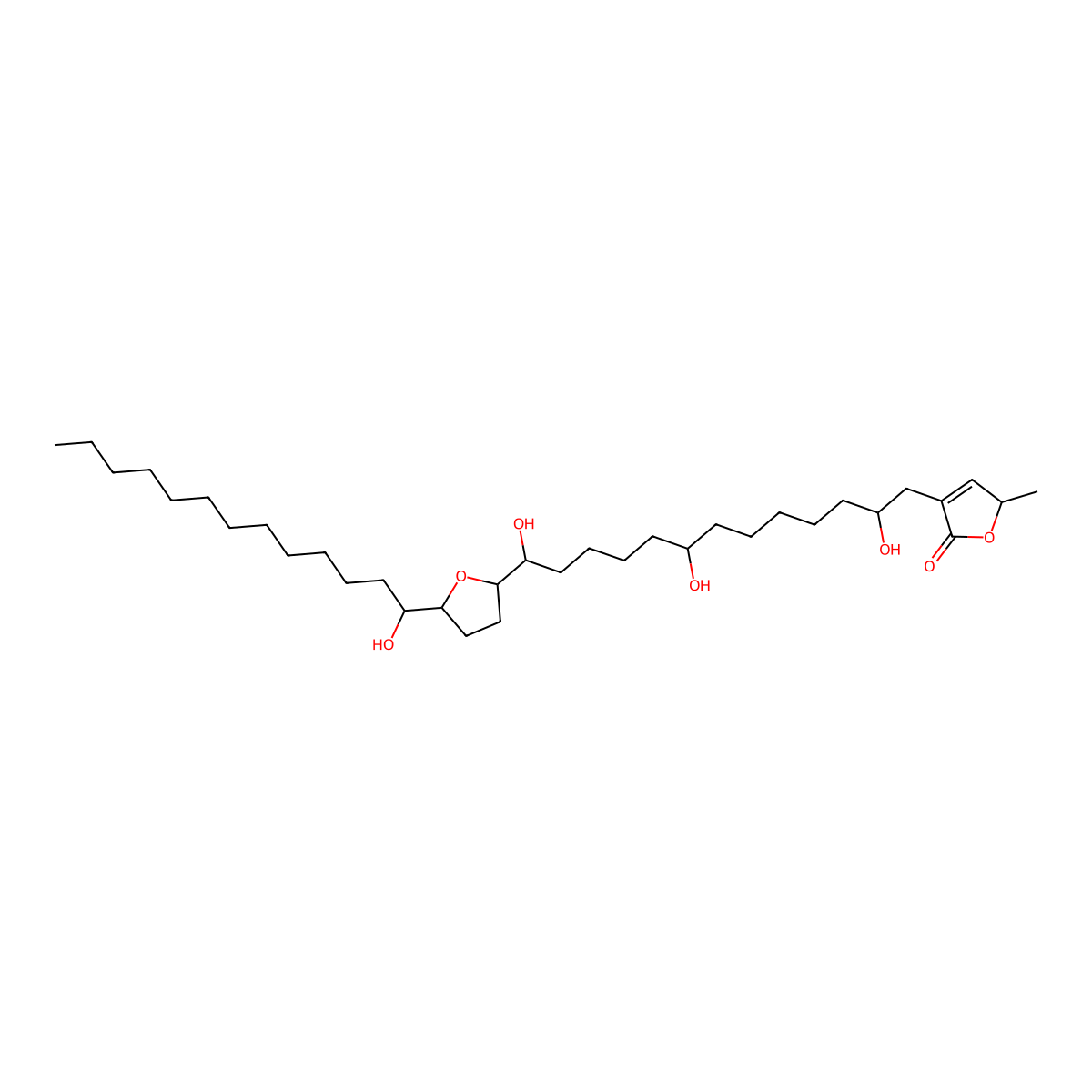 Annonacin A molecular structure, CAS 130853-76-8